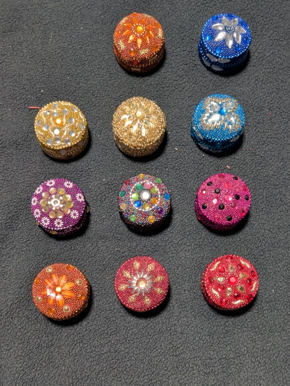Embellished Round Beaded (11) Boxes